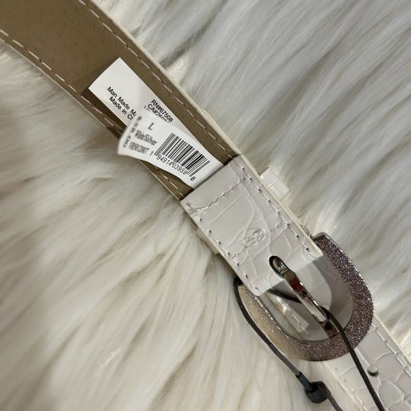 Vince Camuto White Faux Snake Skin Belt Bag - Picture 7 of 9